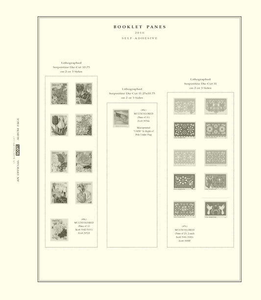 Scott US Booklet Pane 2016 #78