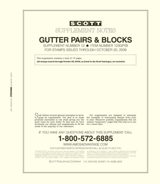 Scott US Gutter Pairs & Blocks 2009 #12
