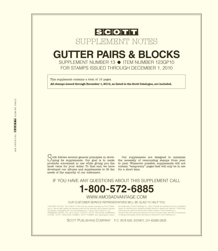 Scott US Gutter Pairs And Block 2007-2011