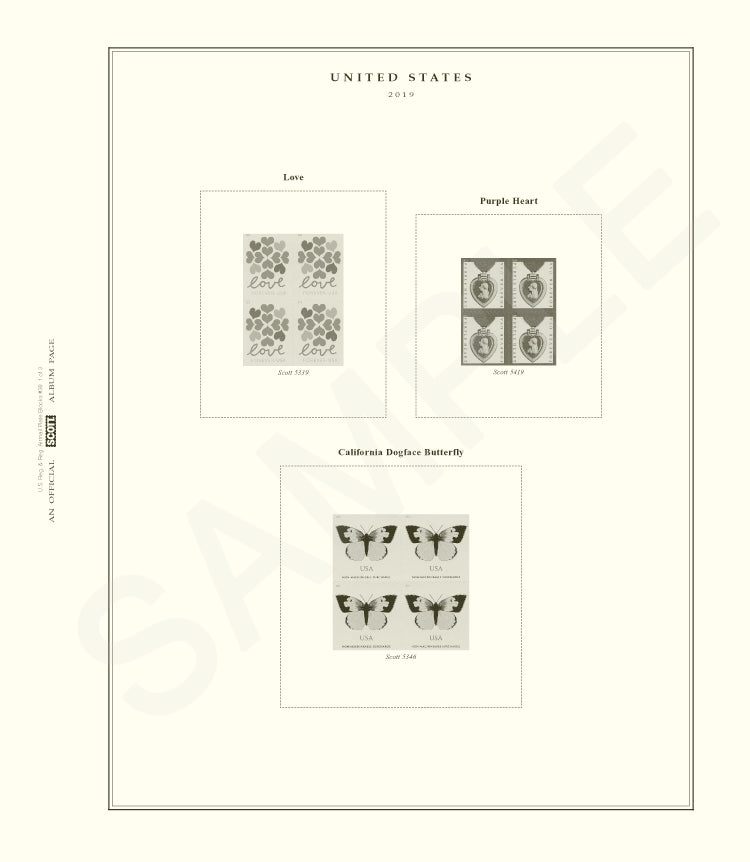 Scott US Regular & Regular Air Plate Blocks 2019 #38