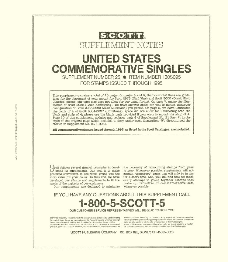 Scott US Commemorative Singles 1995 #25