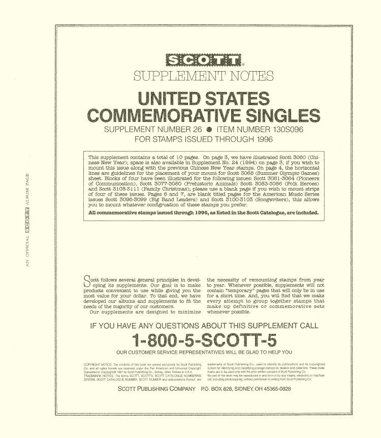 Scott US Commemorative Singles 1996 #26