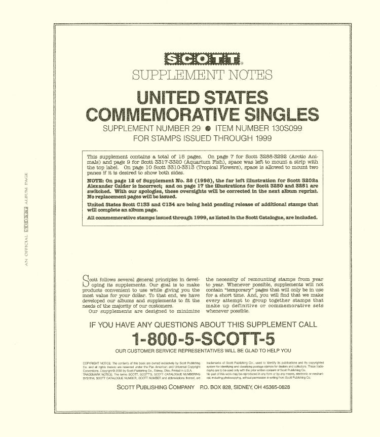 Scott US Commemorative Singles 1999 #29