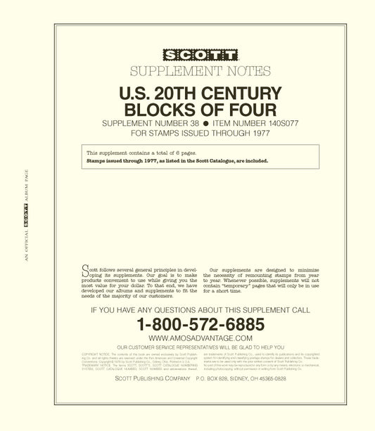 Scott United States 20Th Century Block Of Four 1977 #38