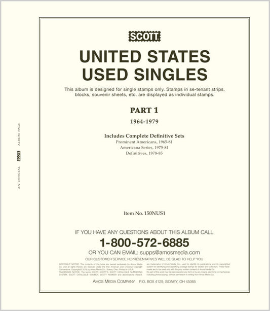 Scott United States National Used Singles 1964-1989 Album Set