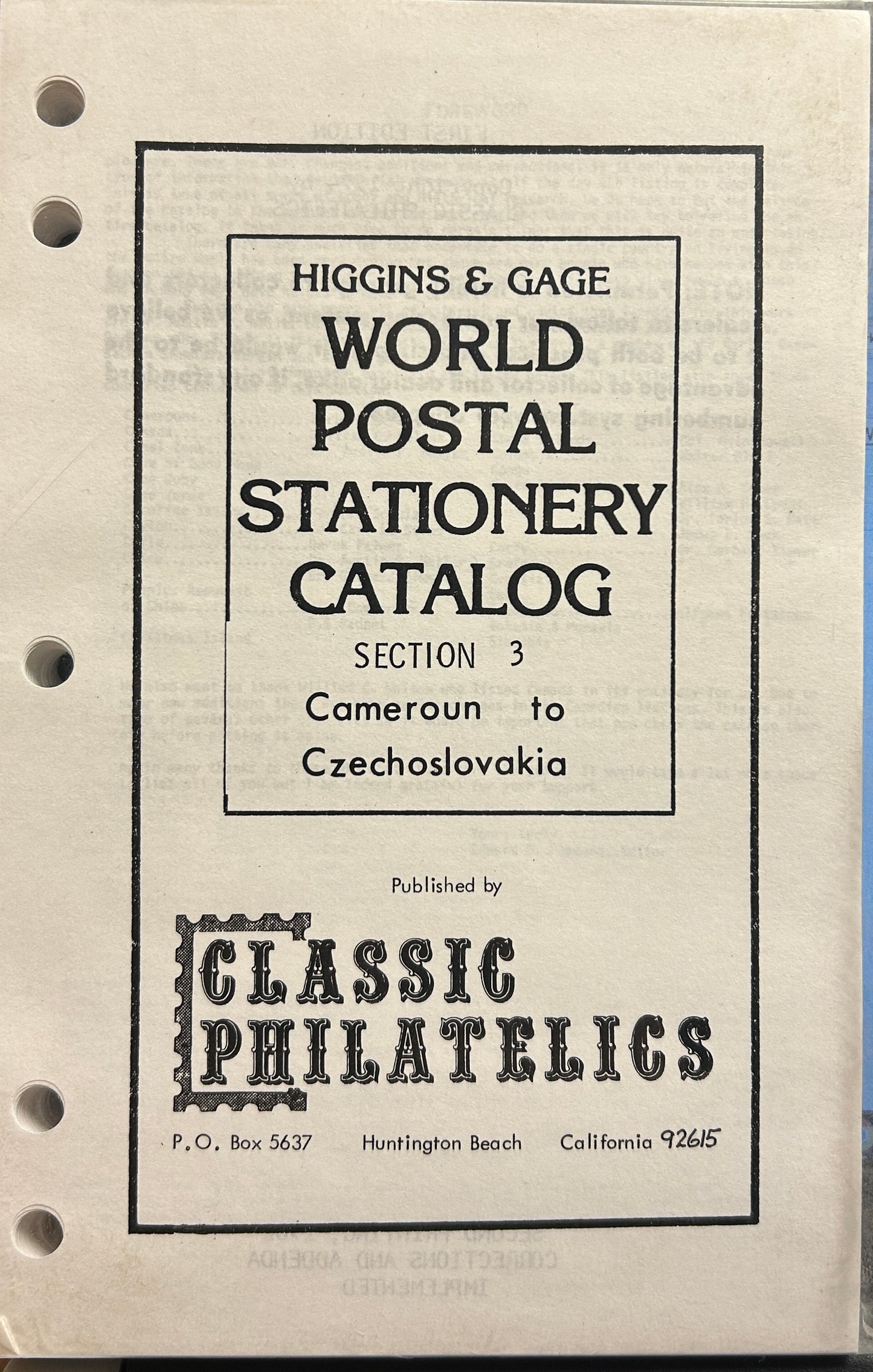 Higgins And Gage World Postal Stationery Catalog V3