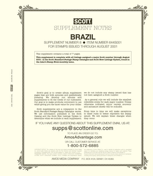 Scott Brazil 2001 Supp #8