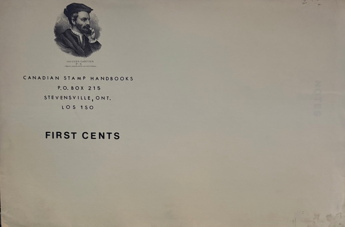 Canadian Stamp Handbooks First Cents