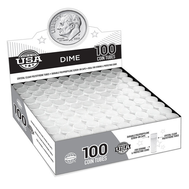 Coin Tubes Box-100 Dimes