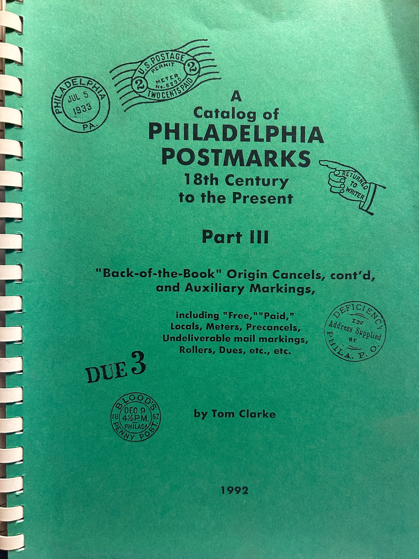 Catalog Of Philadelphia Postmarks Part 3