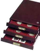 Lighthouse Mahogany Wood Coin Box 20 Spaces For 2X2