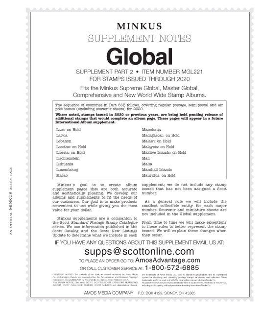 Minkus: Worldwide Global 2021 Supplement Pt. 2