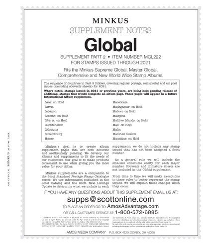 Minkus: Worldwide Global 2022 Supplement Pt. 2