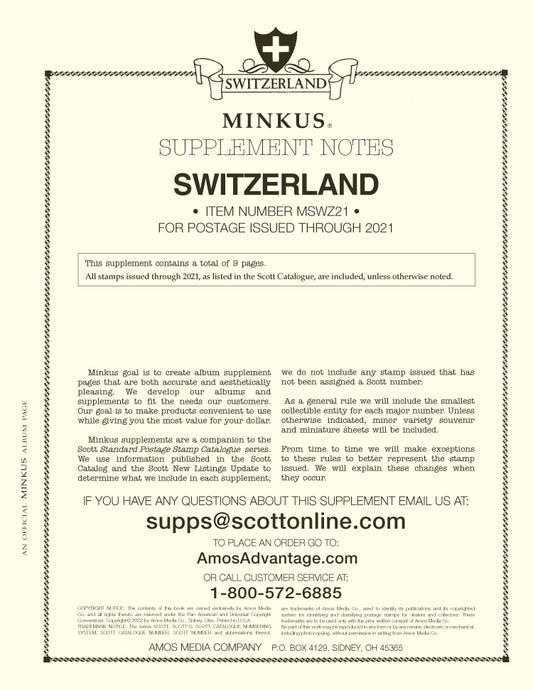 Minkus: Switzerland 2021
