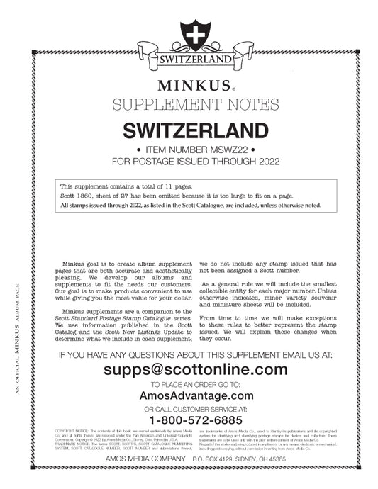 Minkus: Switzerland 2022