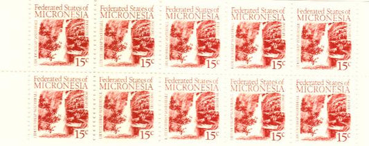Micronesia Waterfall Booklet Panes 033A