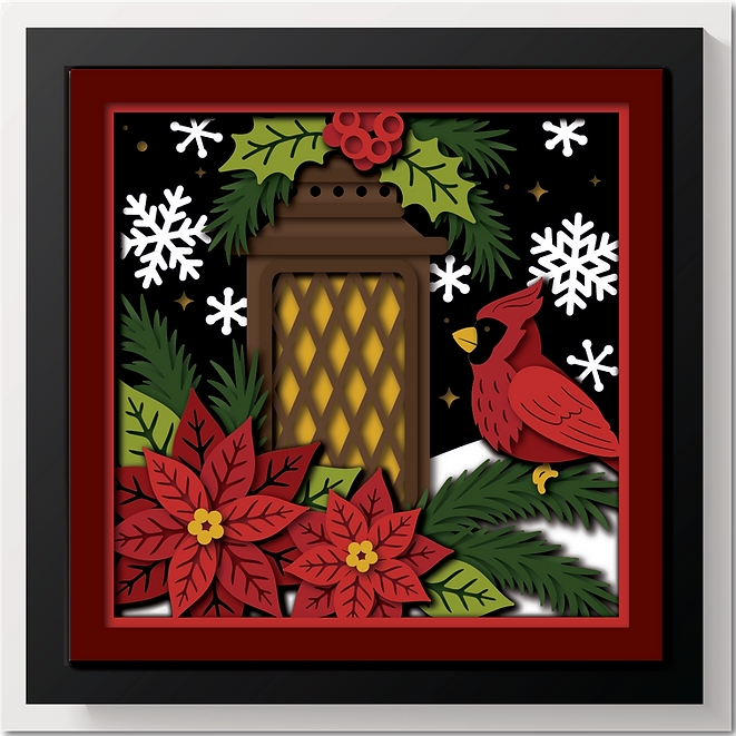 Shadow Box - Christmas Lantern