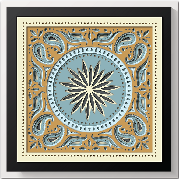 Shadow Box - Bandana Mandala 1