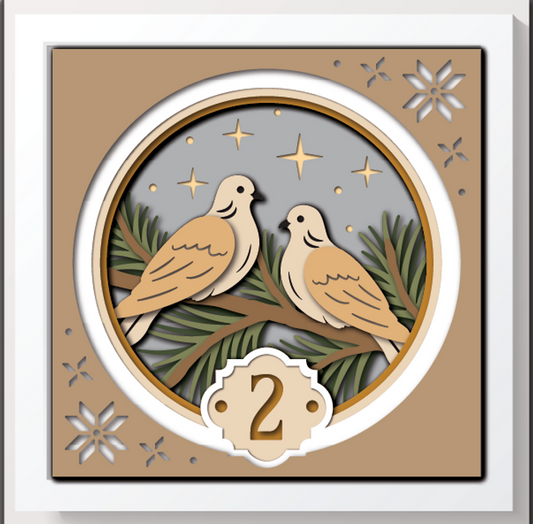 Shadow Box - 2 Turtle Doves