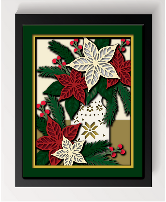 Shadow Box - Christmas Bouquet