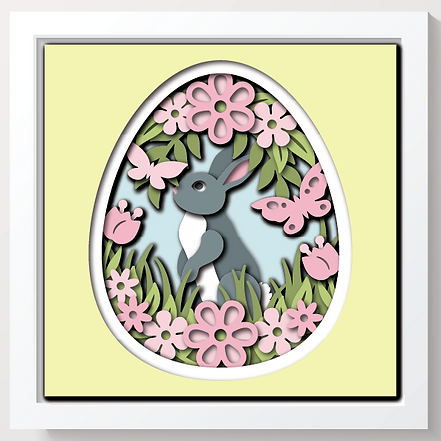 Shadow Box - Easter Egg Mini Bunny