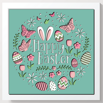Shadow Box - Happy Easter Card