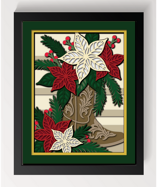Shadow Box - Christmas Boot
