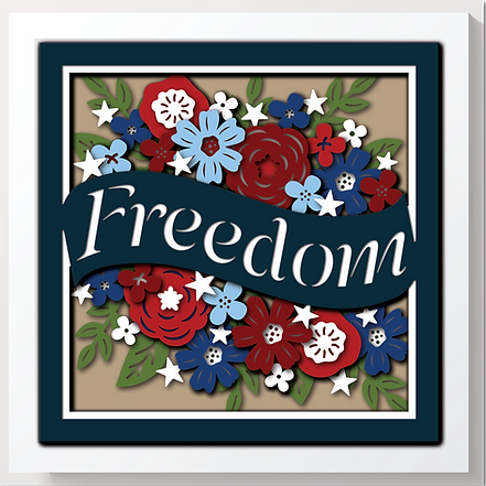 Shadow Box - Freedom Flowers