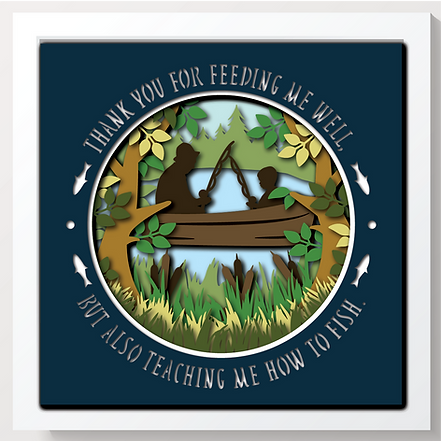 Shadow Box - Fathers Day Fishing
