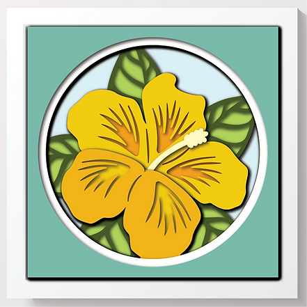 Shadow Box - Hibiscus Mini