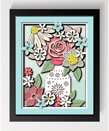 Shadow Box - Spring Bouquet