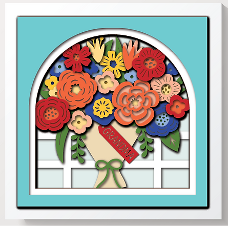 Shadow Box - Flowers for Mom