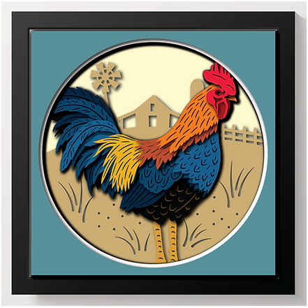 Shadow Box - Rooster