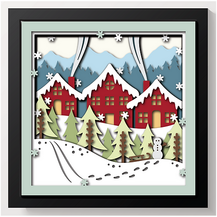 Shadow Box - Winter Village