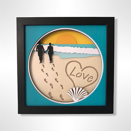 Shadow Box - Couple On Beach