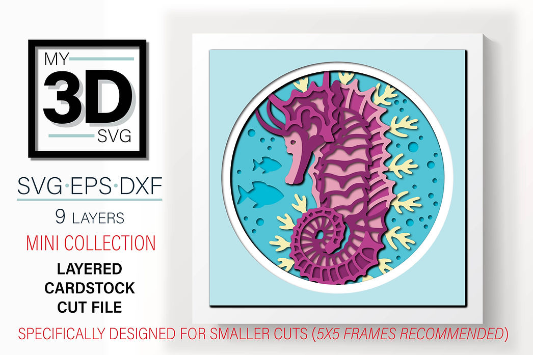 Shadow Box - Seahorse Mini