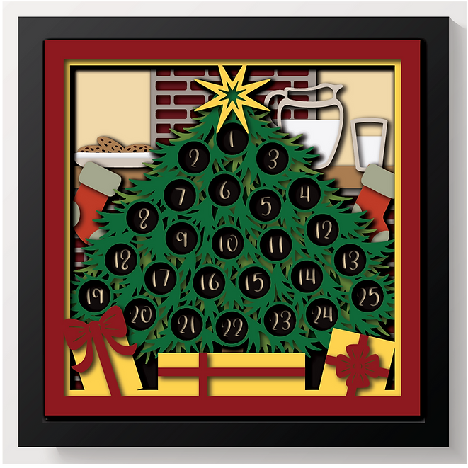 Shadow Box - Christmas Tree Advent