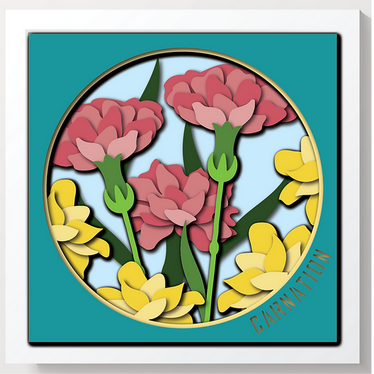 Shadow Box - Carnation
