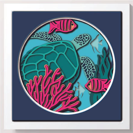 Shadow Box - Sea Turtle