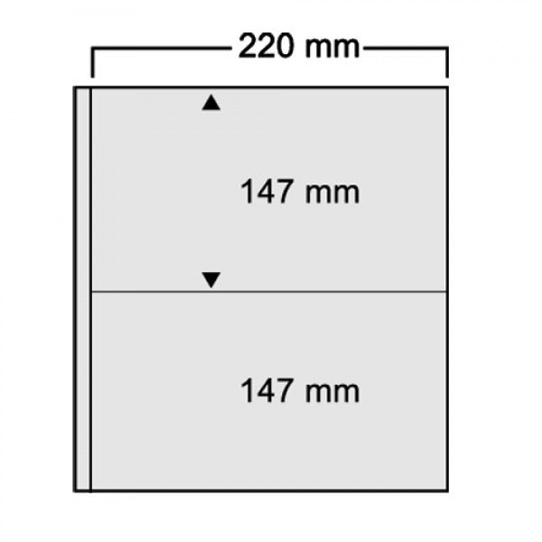 Safe Stamp Album Pages-Collecto Black Stock Page for Covers Per 5 – 2 Pockets
