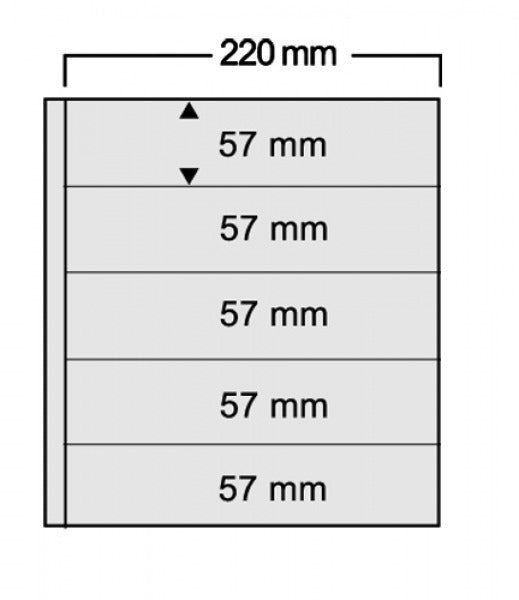Safe Stamp Album Pages-Collecto Black Stock Page Per 5 – 5 Strips
