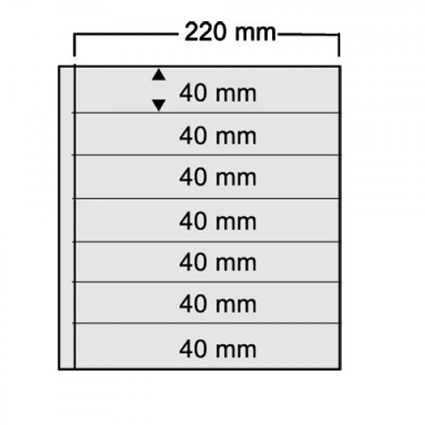 Safe Stamp Album Pages-Collecto Black Stock Page Per 5 – 7 Strips