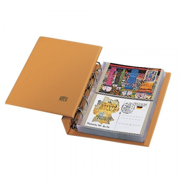 Safe Postcard Album-Compact Tan Luxus Modern w/10 Pages