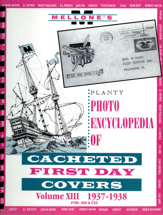 Planty Photo Encyclopedia Of Cacheted Fdc Vol 13 1937-1938