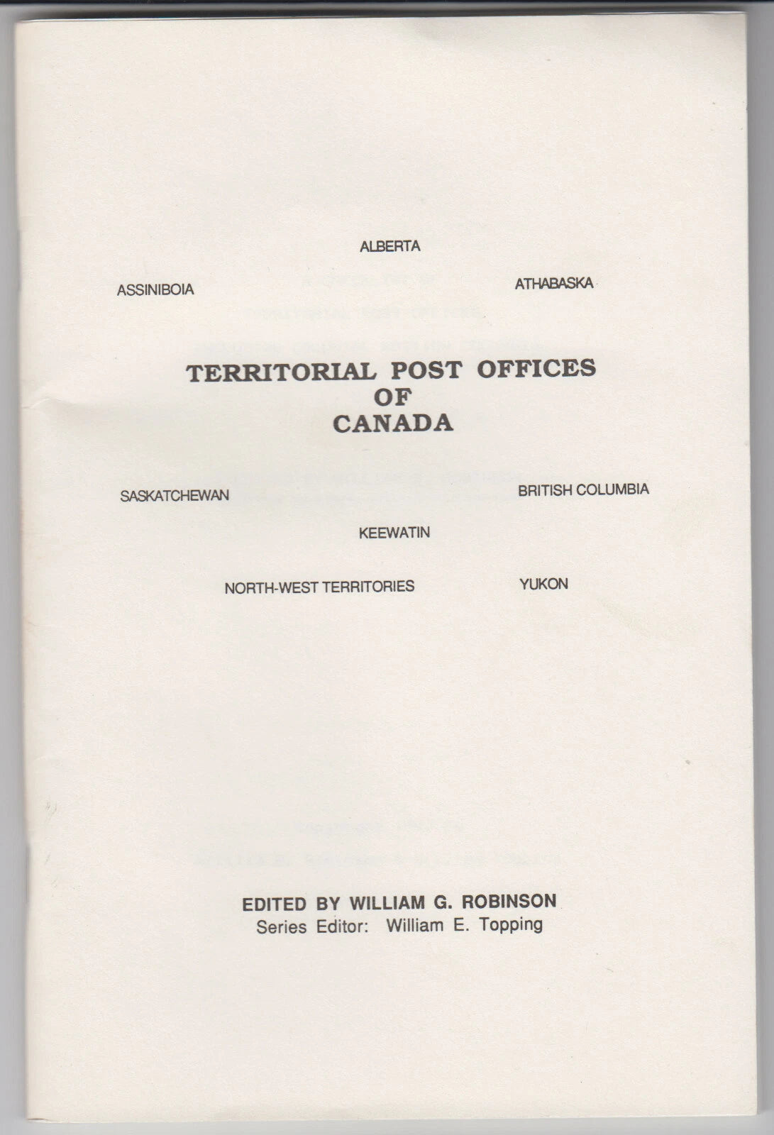 Territorial Post Offices Of Canada