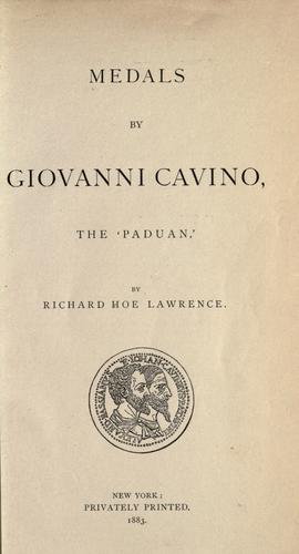 The medals of Giovanni Cavino