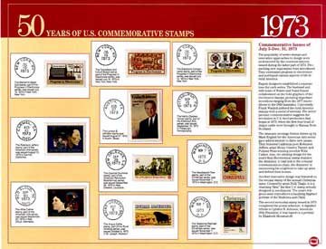 50 Years US Commemorative Stamps 1973