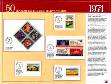 50 Years US Commemorative Stamps 1974