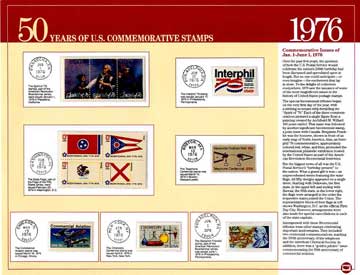 50 Years US Commemorative Stamps 1976