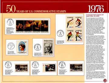 50 Years US Commemorative Stamps 1976